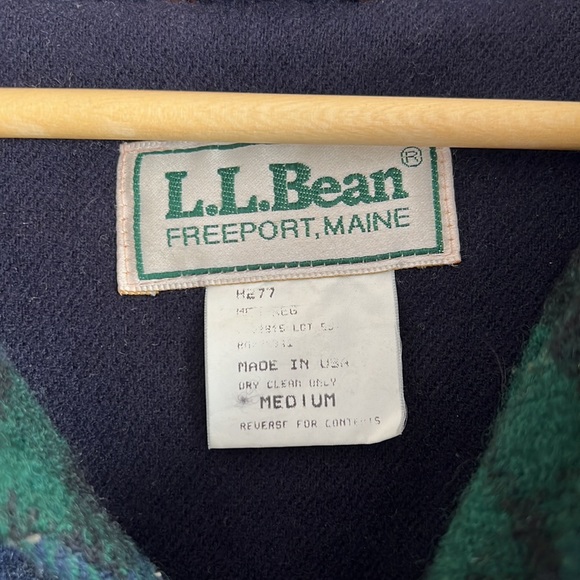 Vintage LL Bean black watch duffle coat - Picture 3 of 3